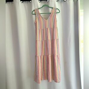 Marina Layer Corinne Dress Rainbow Stripe XS